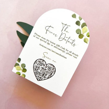 Sierra Invitation Set - Eucalyptus Arch Invite and Details / RSVP Card