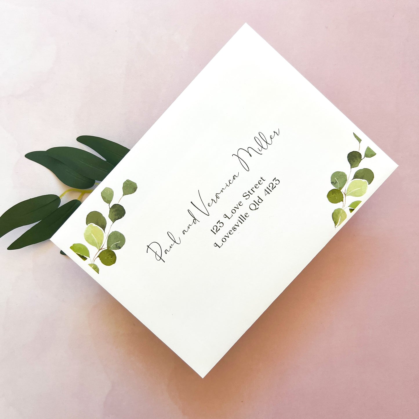 Sierra Invitation Set - Eucalyptus Arch Invite and Details / RSVP Card