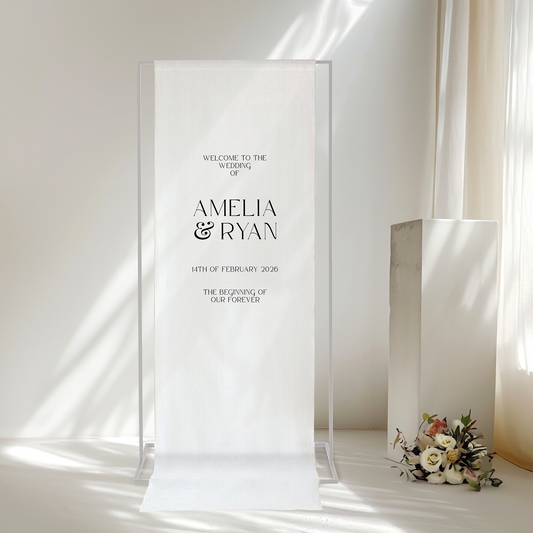 Simplicity Fabric Wedding Welcome Sign