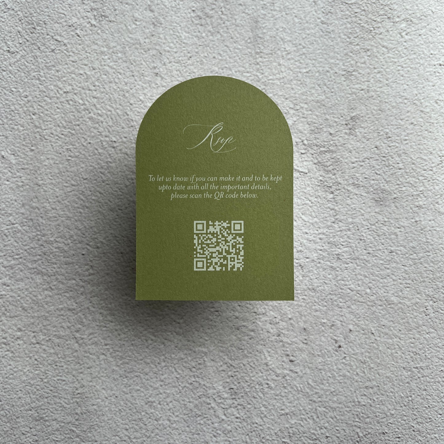 Timeless Arch Wedding Invitation Set Green