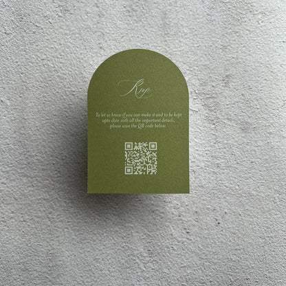 Timeless Arch Wedding Invitation Set Green