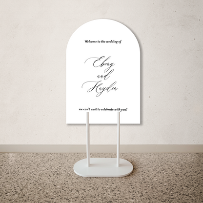 Timeless Wedding Welcome Sign