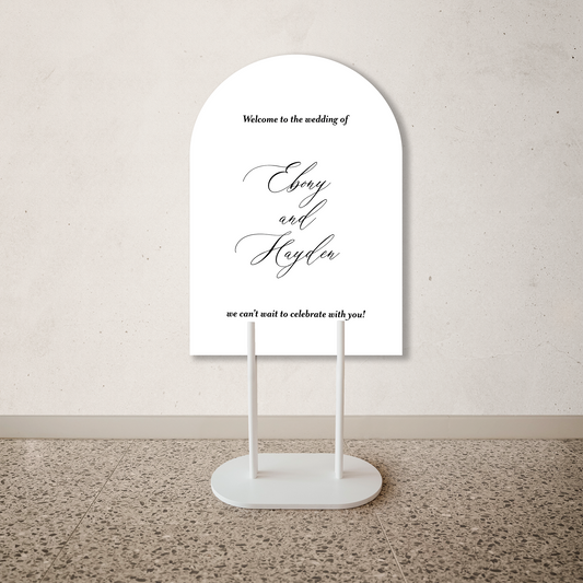 Timeless Wedding Welcome Sign