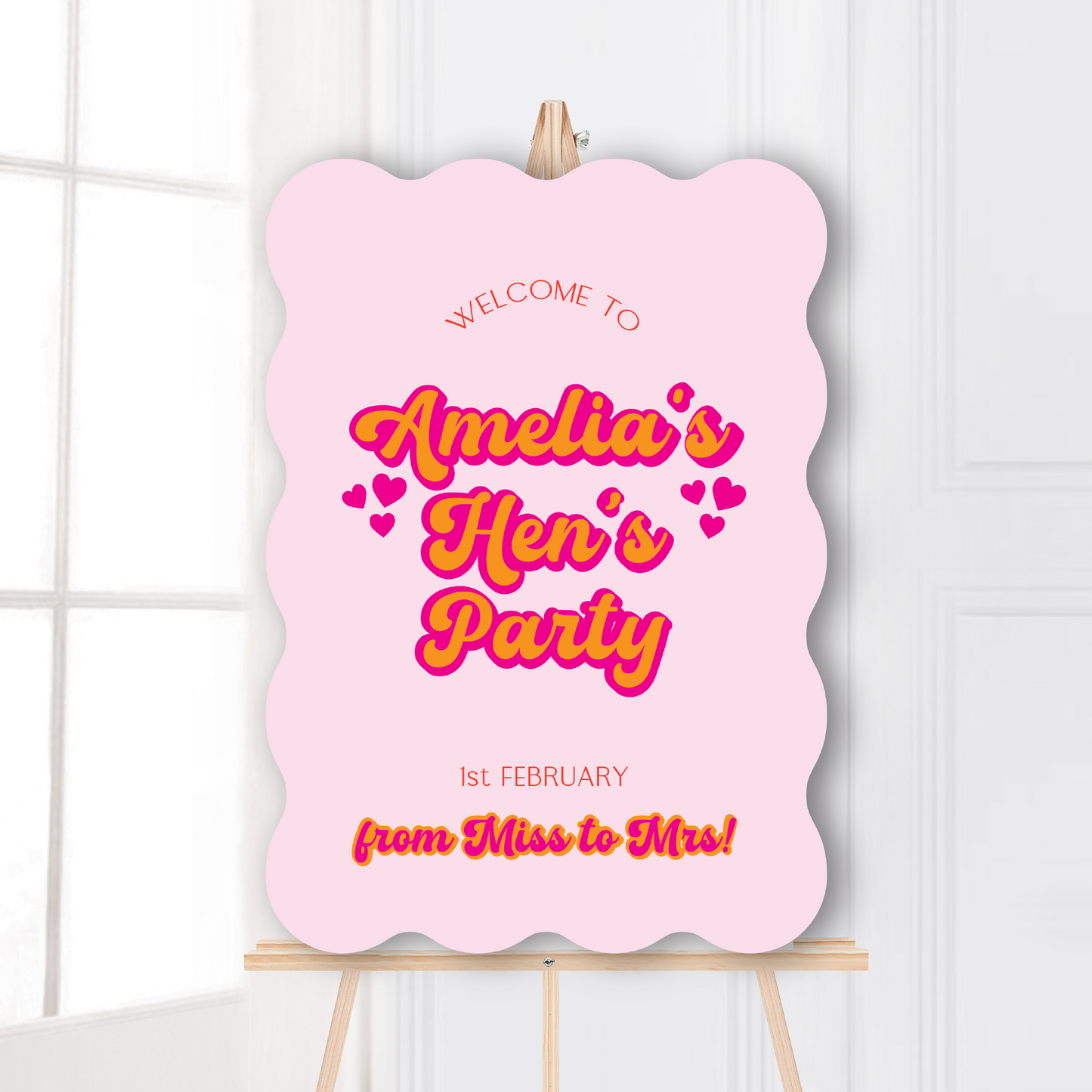 Vivid Vibes Welcome Sign - Wedding - Hen's Party- Birthday
