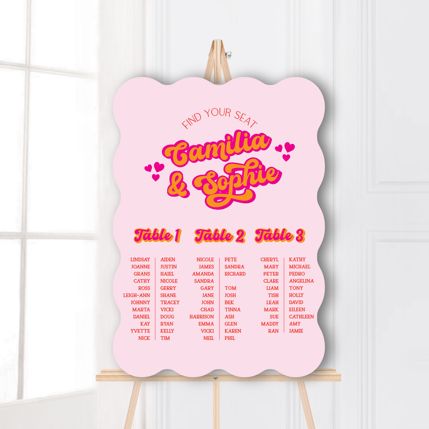 Vivid Vibes Wedding Welcome Sign and Seating Chart Package
