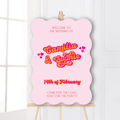 Vivid Vibes Welcome Sign - Wedding - Hen's Party- Birthday