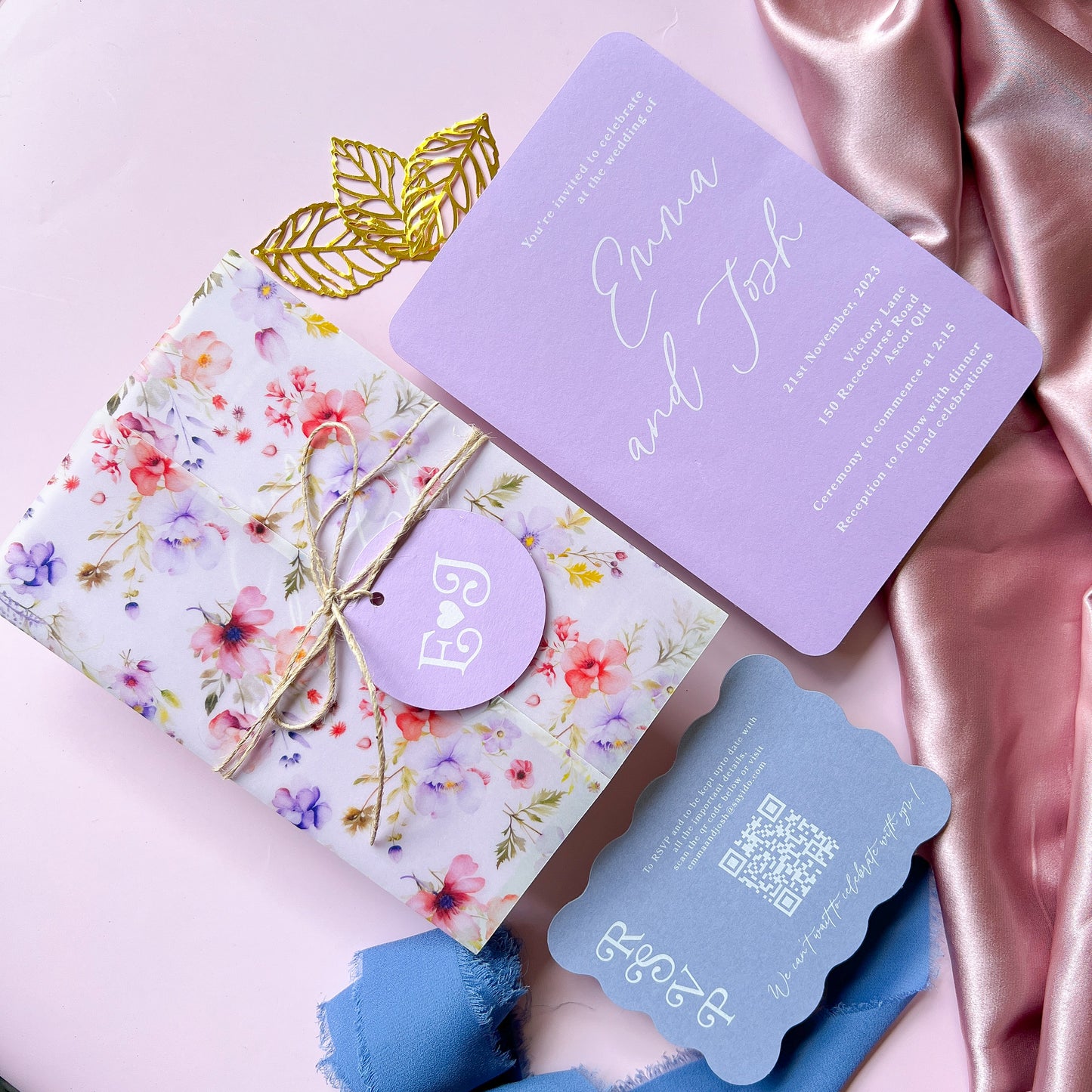 Day Dreaming Lavender Vellum Invitation Suite