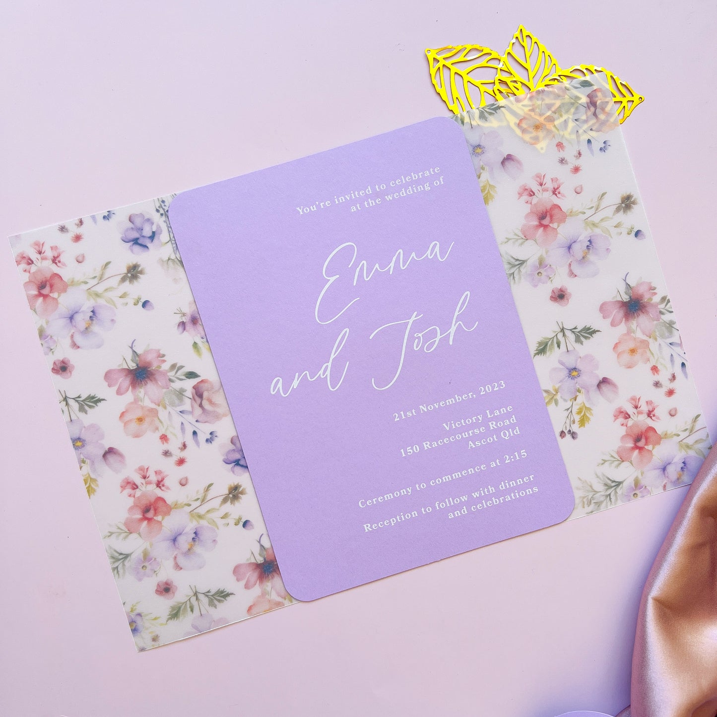 Day Dreaming Lavender Vellum Invitation Suite