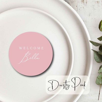 Circle Wedding Printed Place Card - Glitzy Prints