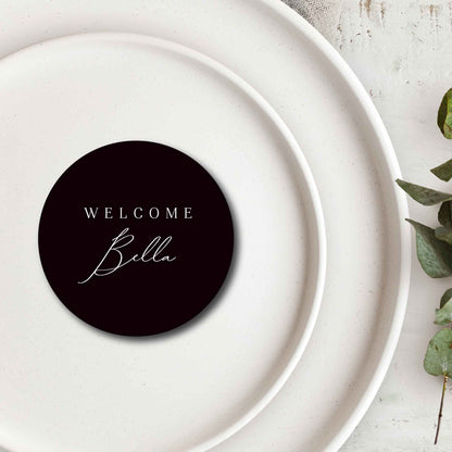 Circle Wedding Printed Place Card - Glitzy Prints