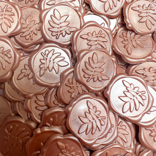 Copper leaf wax seals - Glitzy Prints