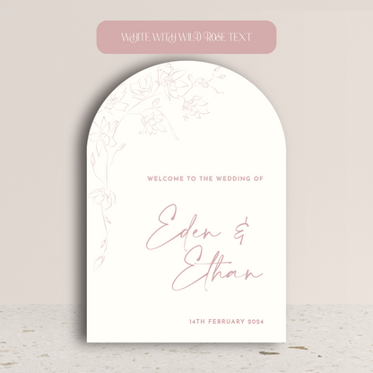 Eden Arch Wedding Welcome Sign and Seating Chart Package - Glitzy Prints