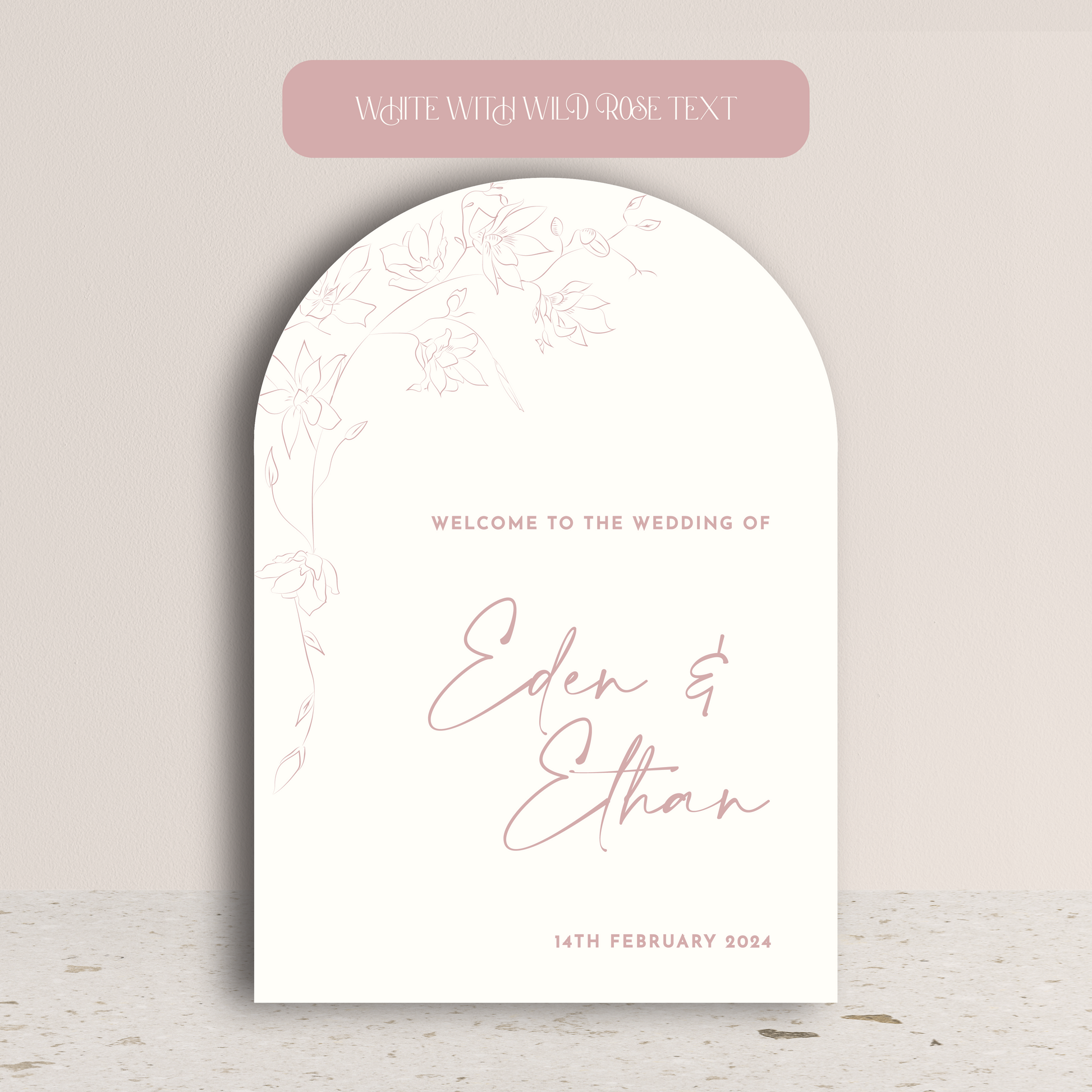 Eden Arch Wedding Welcome Sign and Seating Chart Package - Glitzy Prints