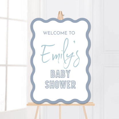 Emily Wave A1 PVC Foamcore Sign - All text and colours customisable to suit any event - Glitzy Prints