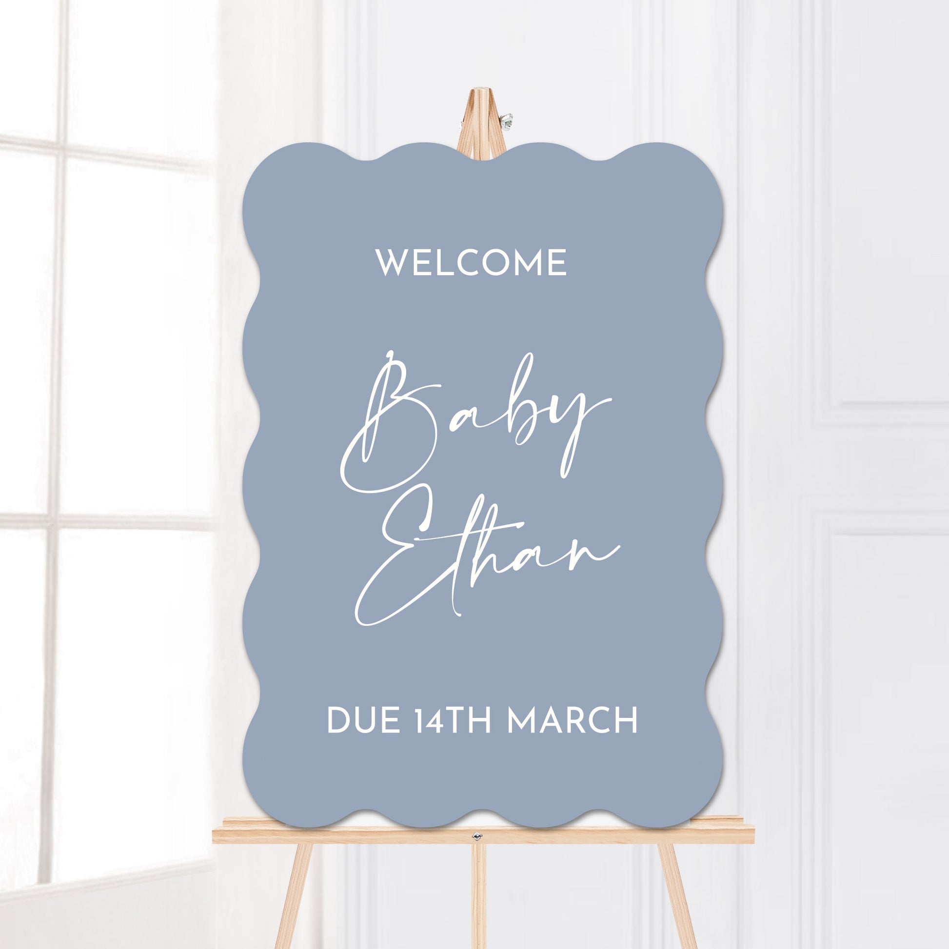 Emily Wave A1 PVC Foamcore Sign - All text and colours customisable to suit any event - Glitzy Prints