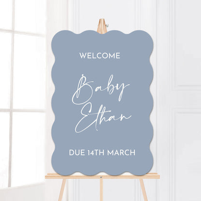 Emily Wave A1 PVC Foamcore Sign - All text and colours customisable to suit any event - Glitzy Prints