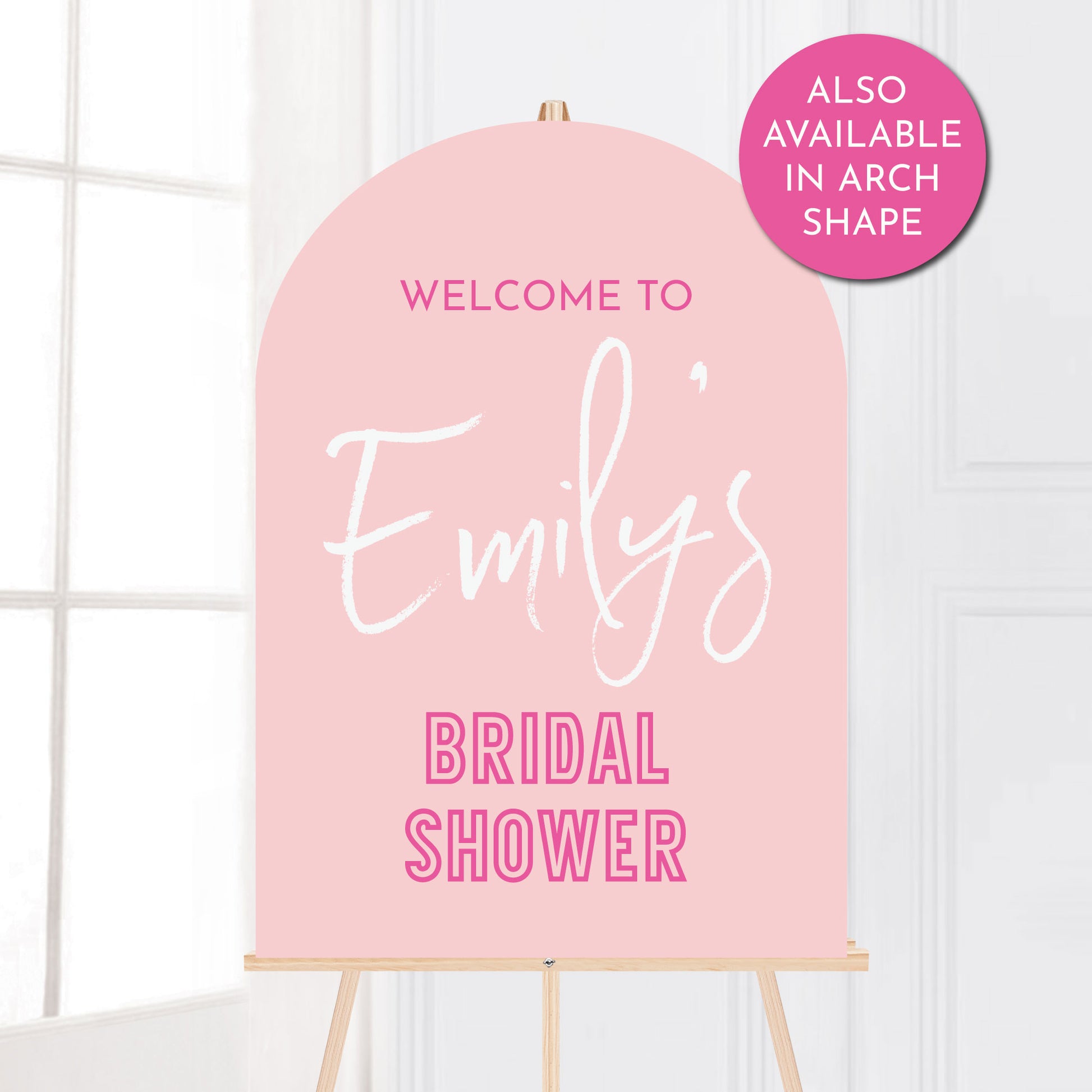 Emily Wave A1 PVC Foamcore Sign - All text and colours customisable to suit any event - Glitzy Prints