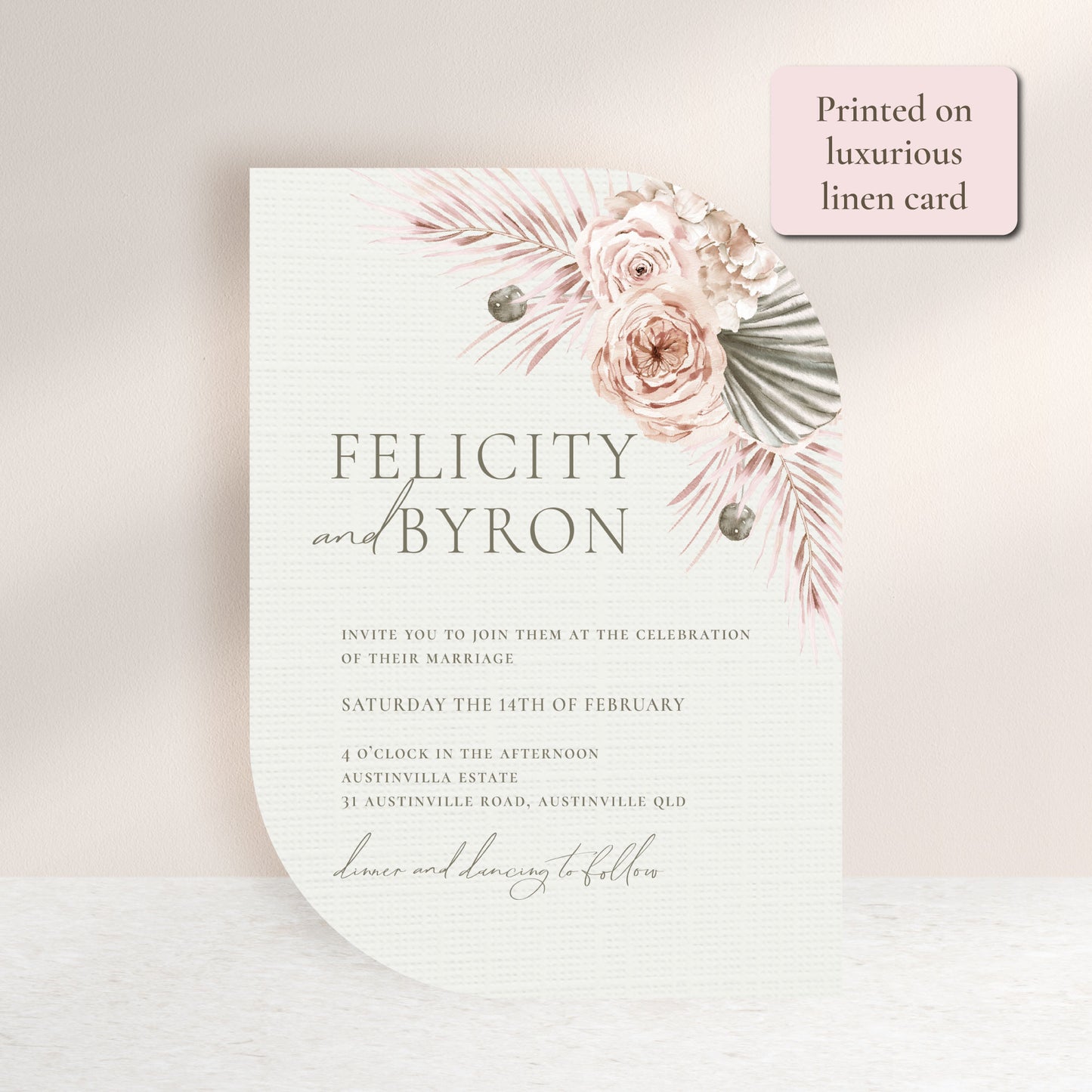 Felicity Boho Invitation - Glitzy Prints