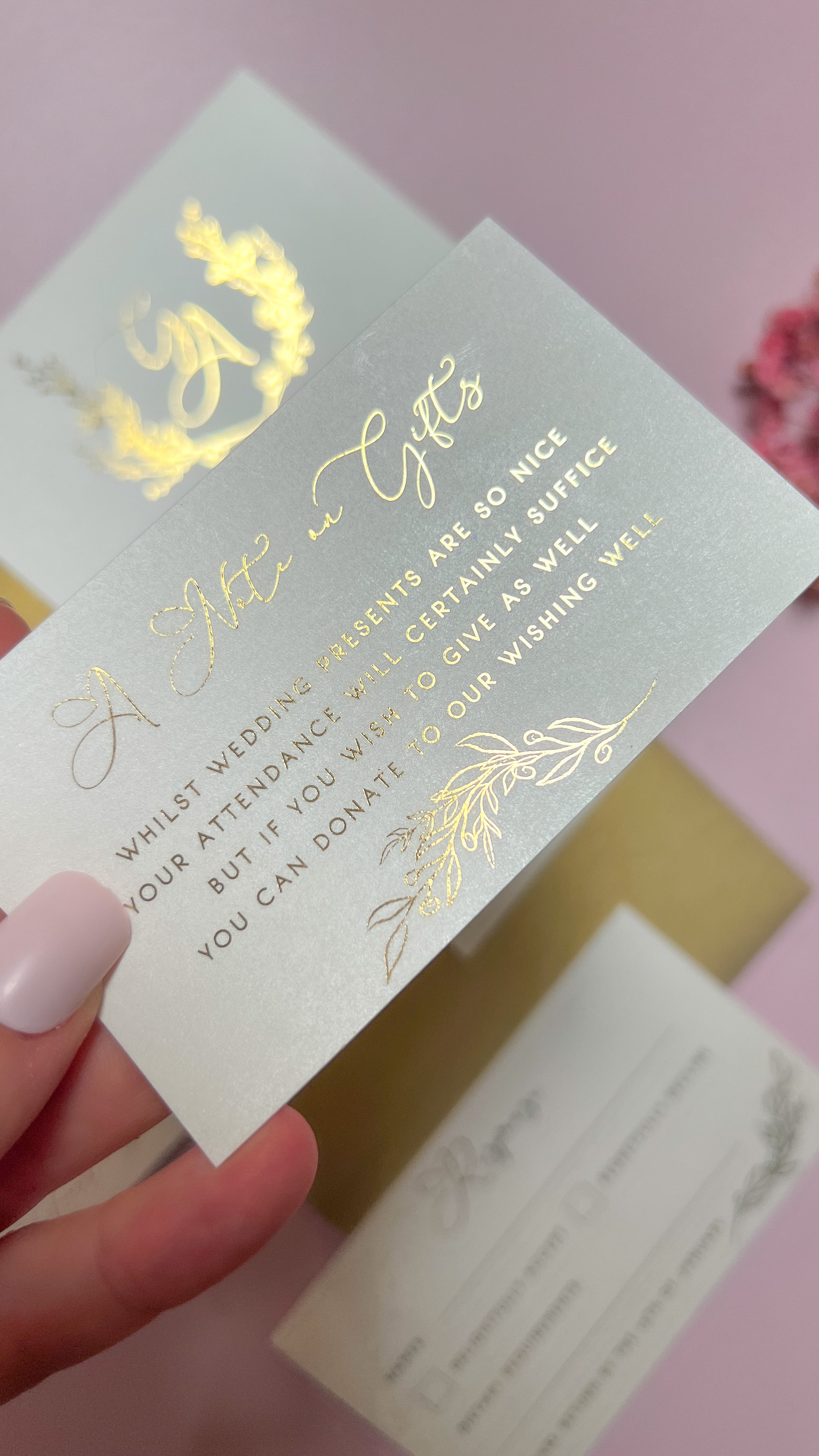 "Georgia" Gold Foil Wedding Invitation Suite - Glitzy Prints