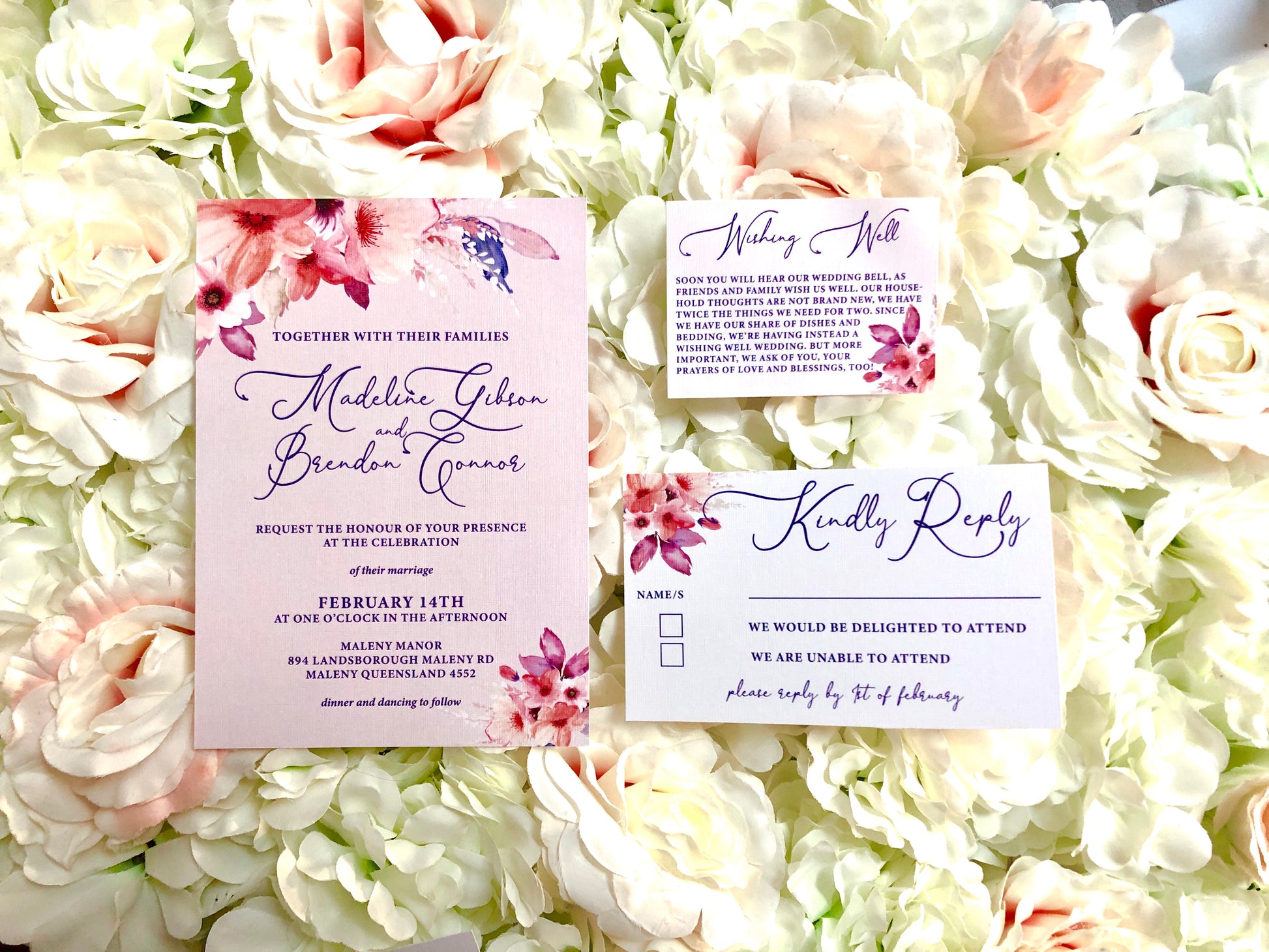 "Madeline" Wedding Invitation Suite - Glitzy Prints