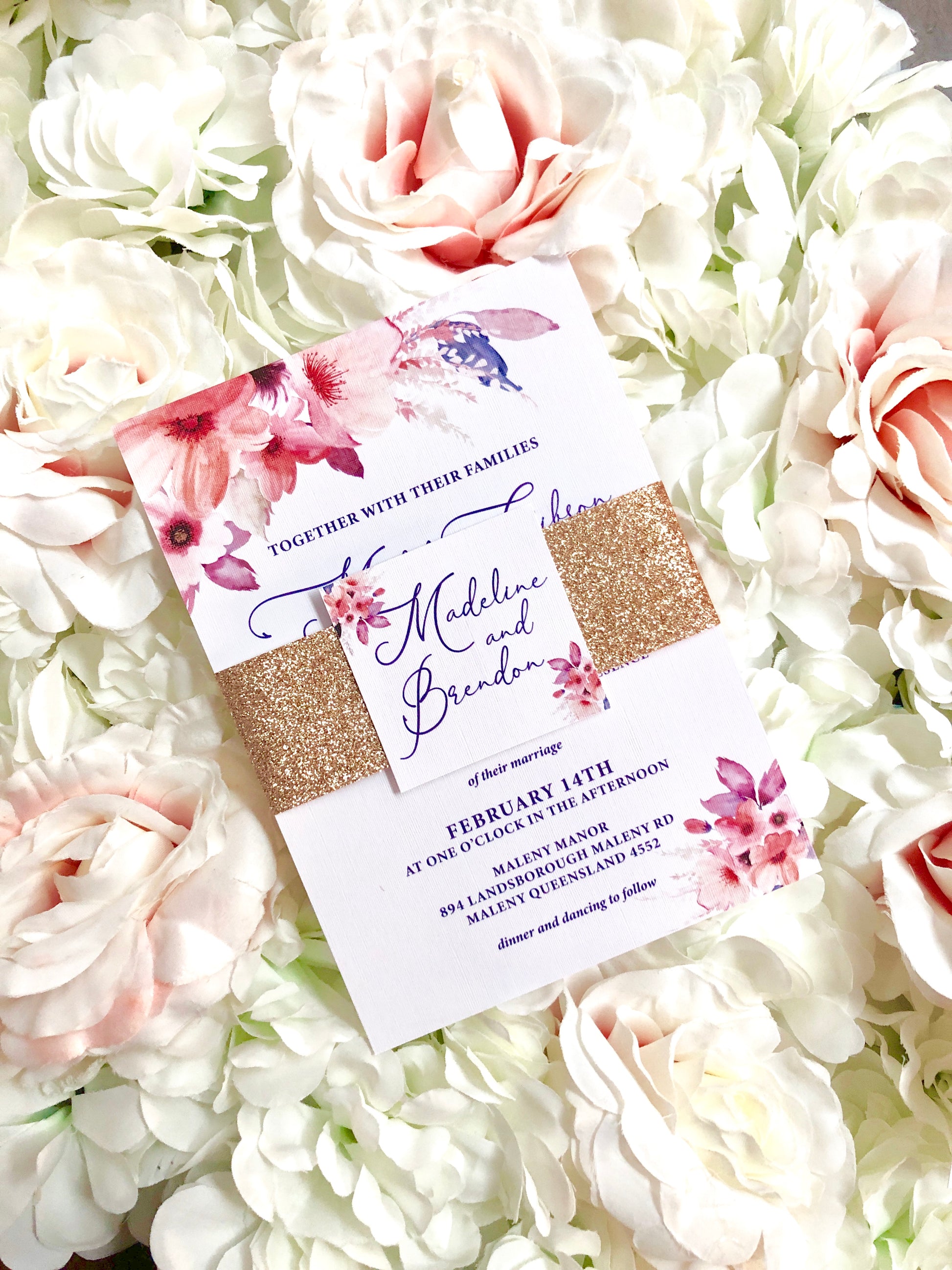 "Madeline" Wedding Invitation Suite - Glitzy Prints