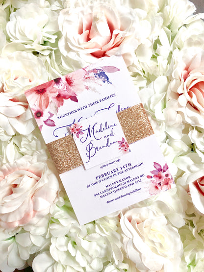 "Madeline" Wedding Invitation Suite - Glitzy Prints