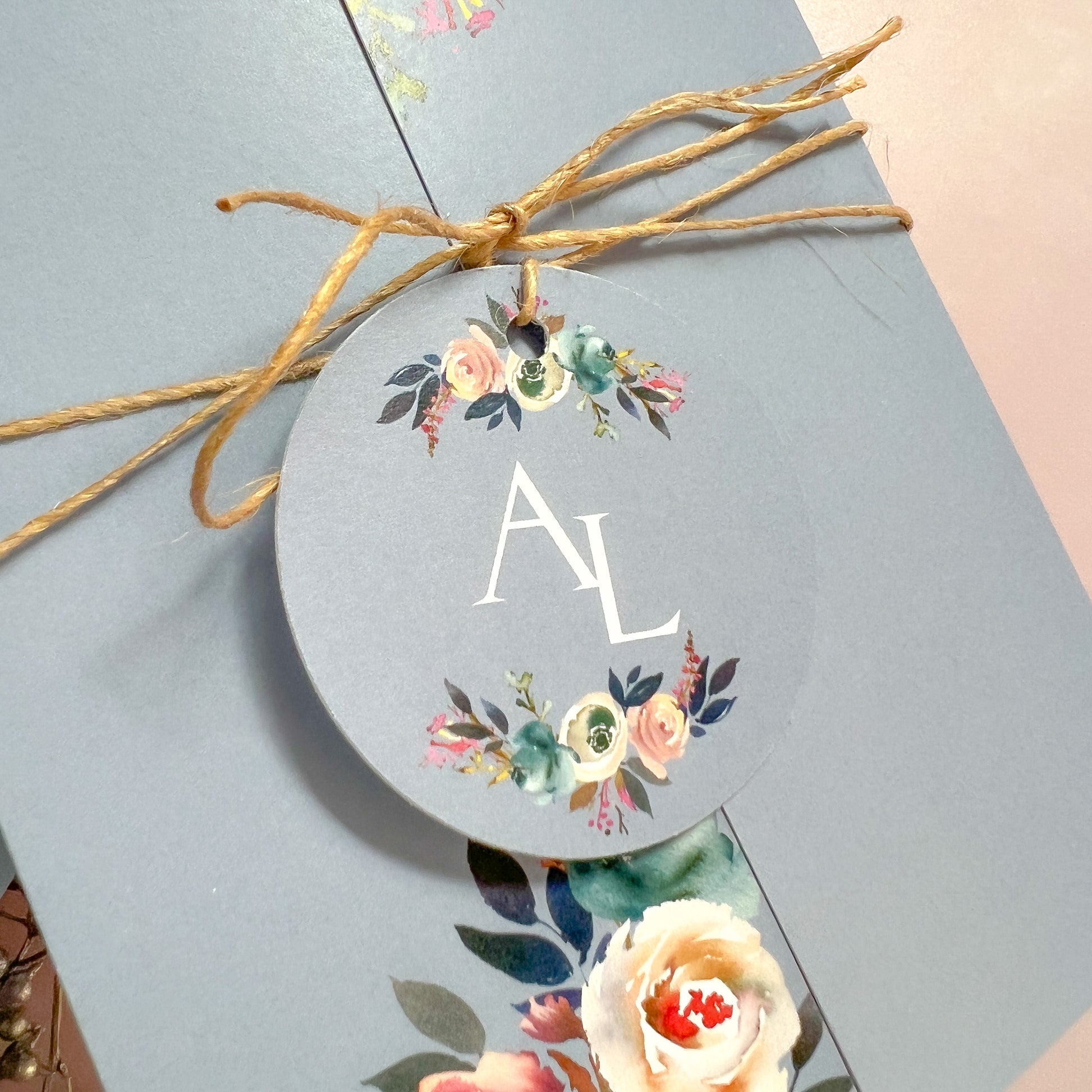 Dusty Blue Gatefold Wedding Invitation