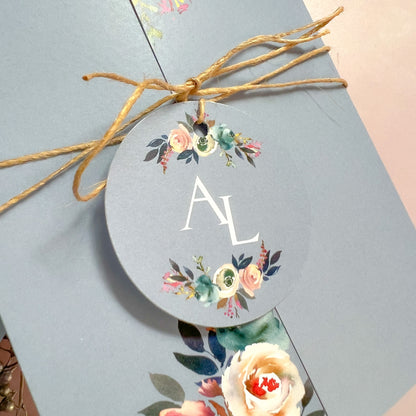 Dusty Blue Gatefold Wedding Invitation