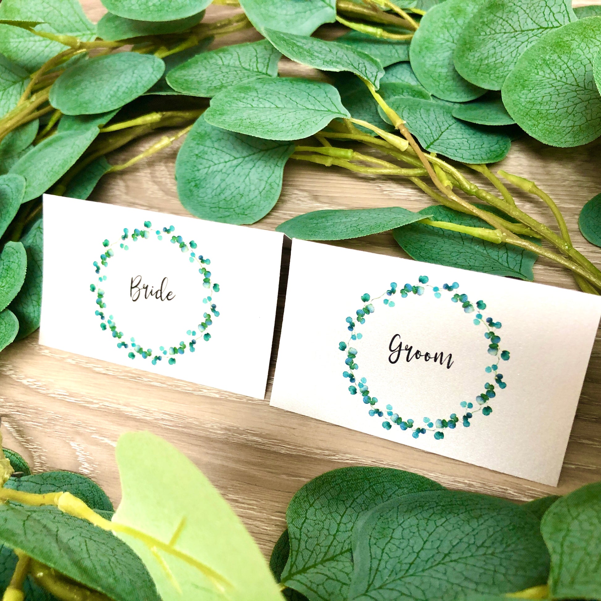 Allanah Eucalyptus Leaf Pocket Invitation - Glitzy Prints