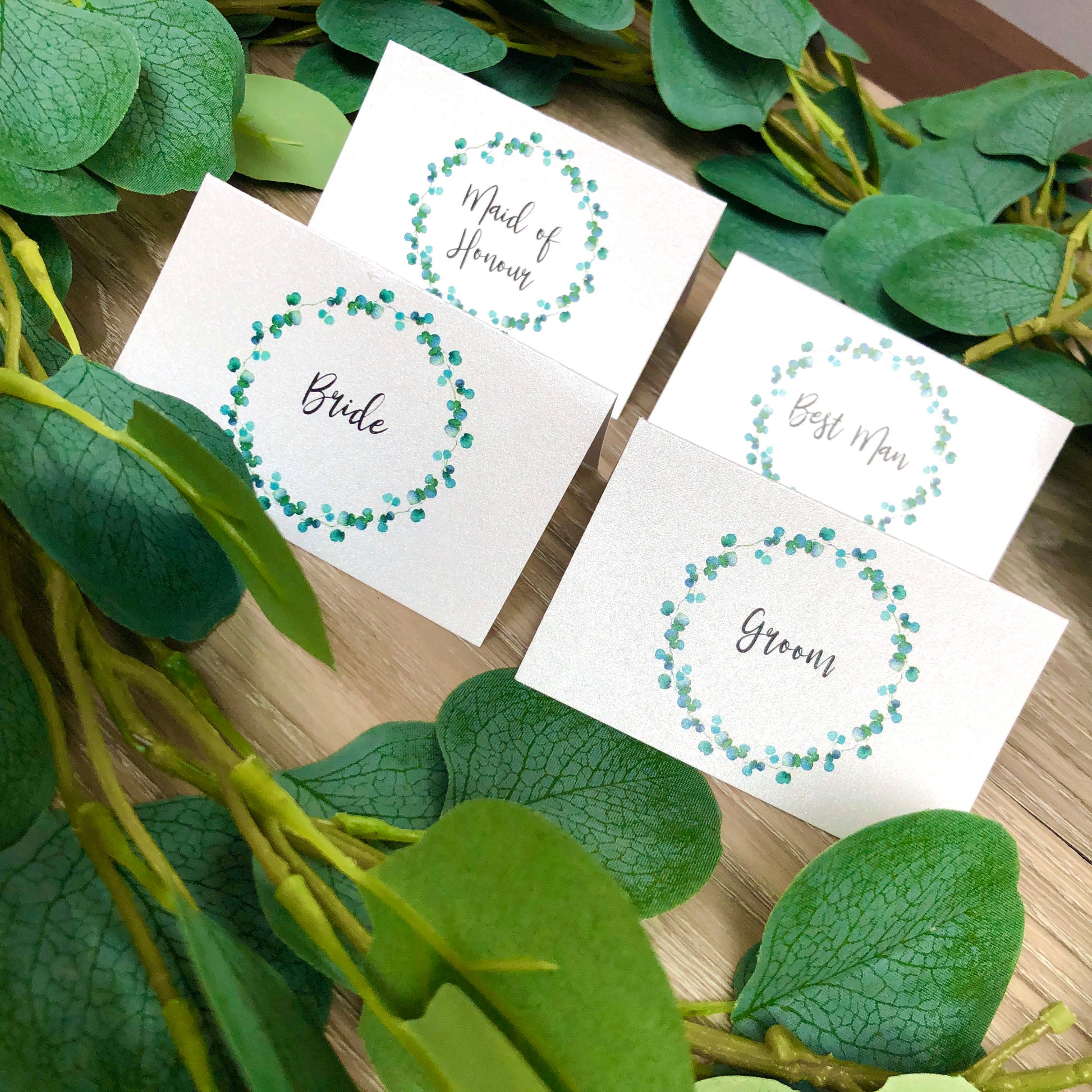 Allanah Eucalyptus Leaf Pocket Invitation - Glitzy Prints