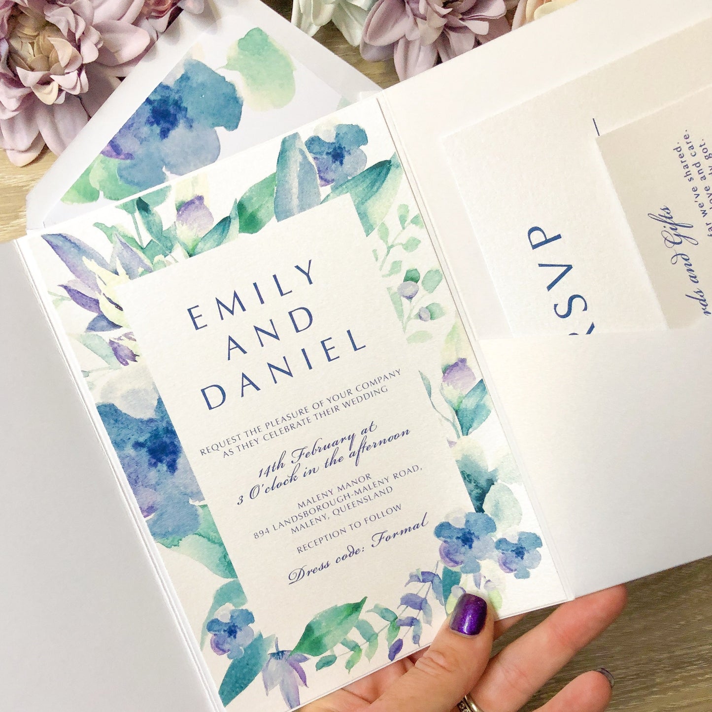 Emily Pocket Invitation Suite - Glitzy Prints