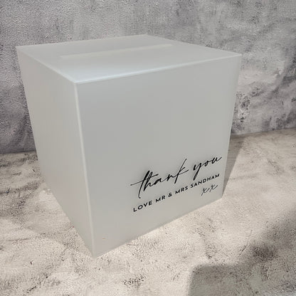 Frosted Acrylic Wishing Well Card Box - Glitzy Prints