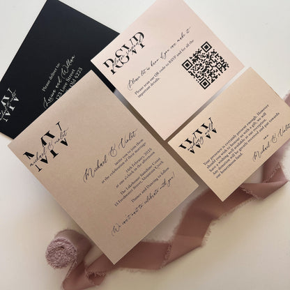 Violet Layered Invitation Set