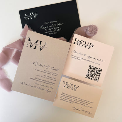 Violet Layered Invitation Set