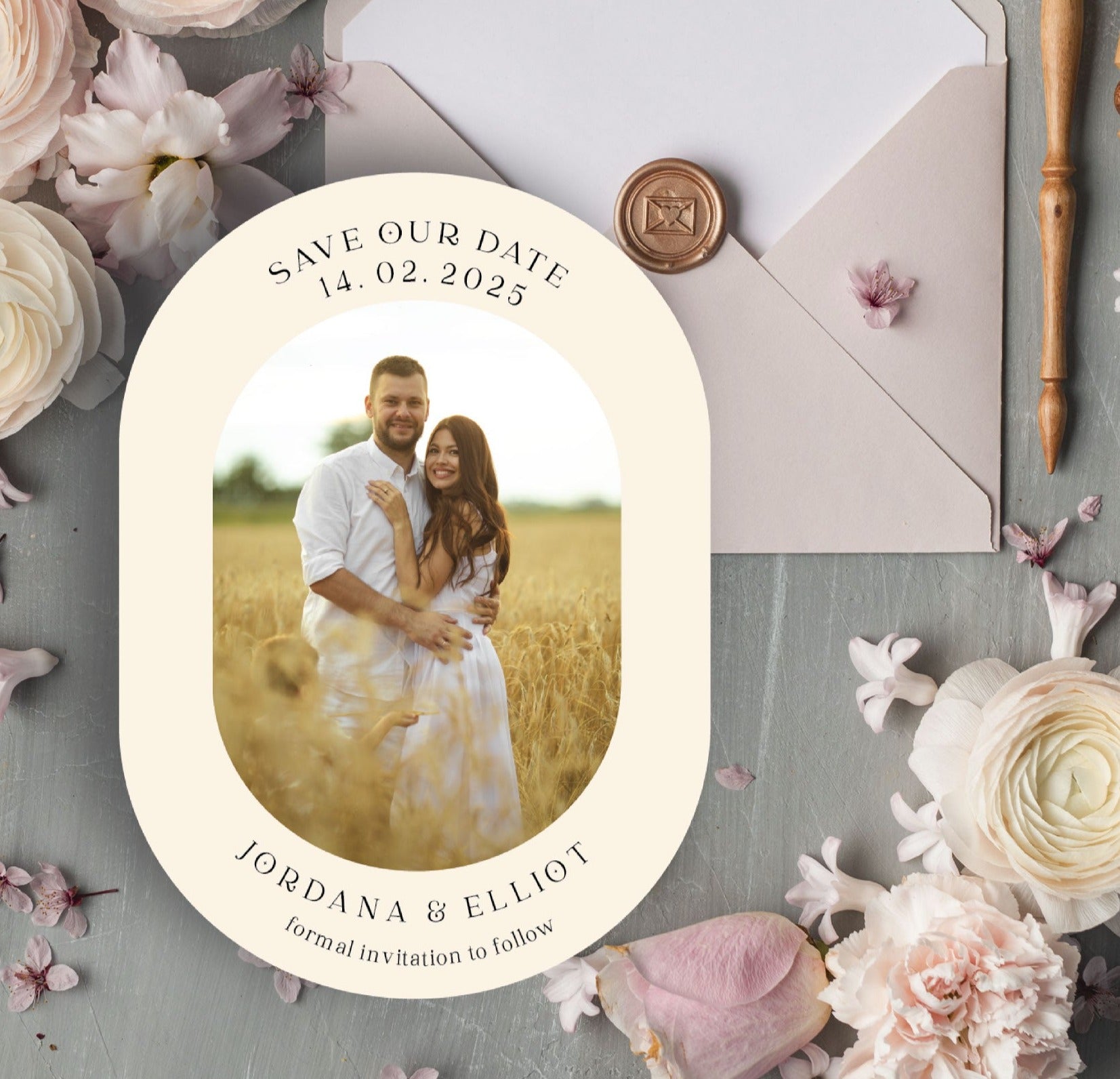 "Jordana" Save the Date Cards - Glitzy Prints