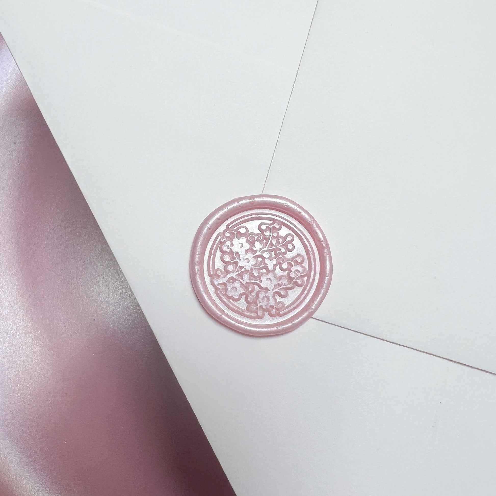 Pearl Pink Cherry Blossom Wax Seals - Glitzy Prints