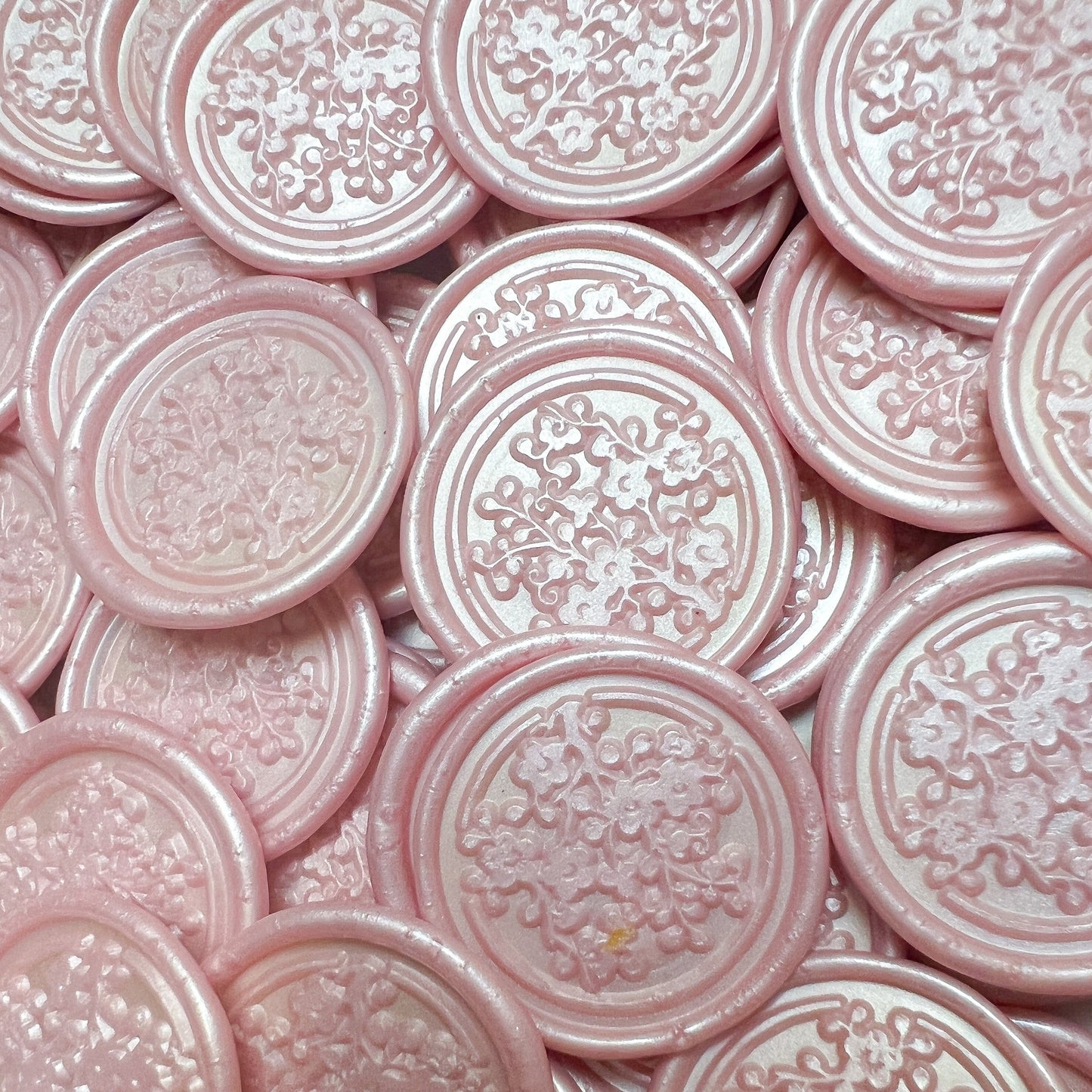 Pearl Pink Cherry Blossom Wax Seals - Glitzy Prints