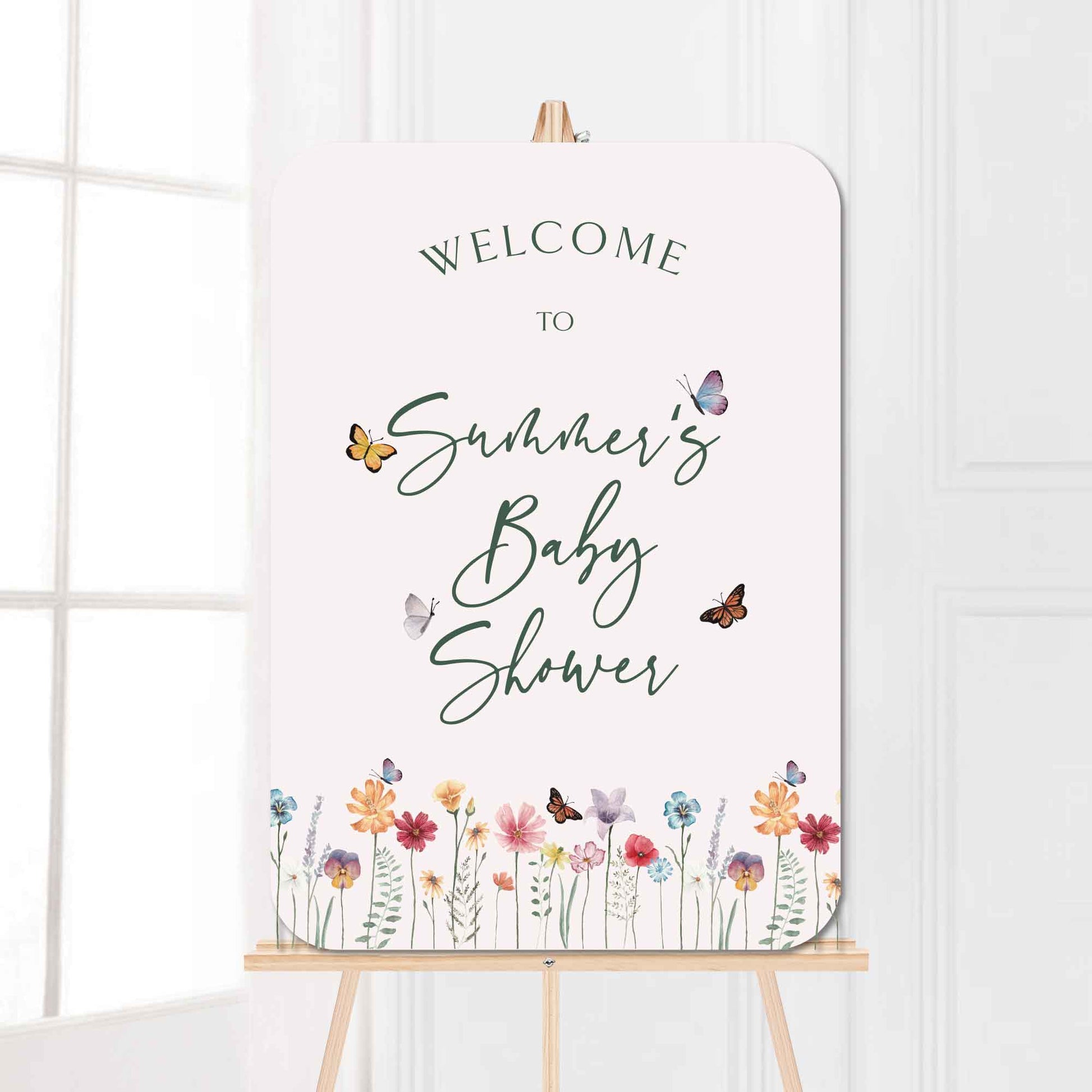 Summer Wedding Welcome Sign - Glitzy Prints