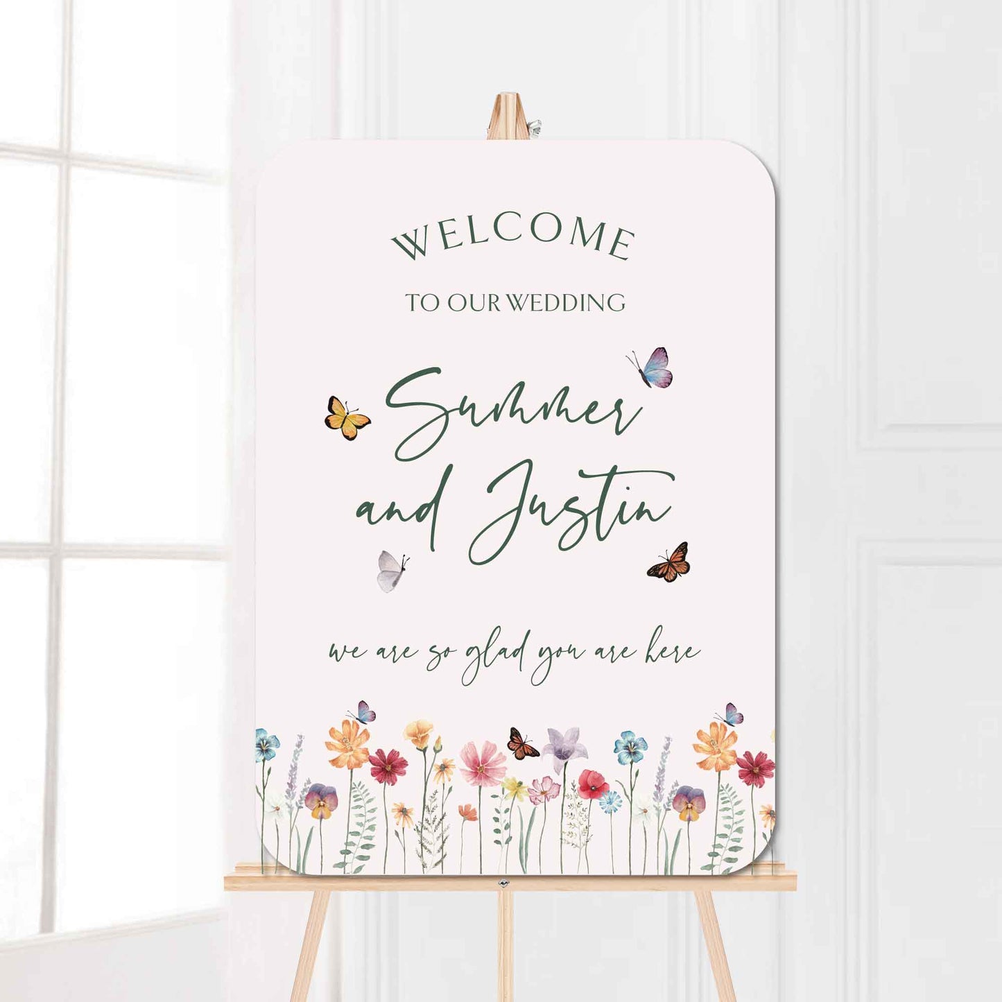 Summer Wedding Welcome Sign - Glitzy Prints